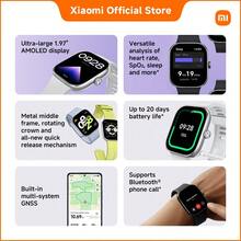 Redmi Watch 4 – 1.97" AMOLED Display Smartwatch With Bluetooth Calling, 20-Day Battery, 5ATM Water Resistance, Built-In GPS & SpO₂ Sensor, Aluminum Frame, For Android & IOS - Silver - View 2