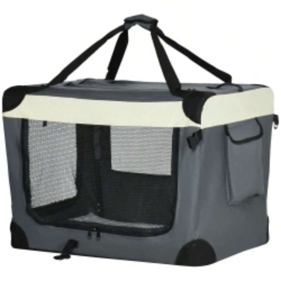 70cm Foldable Pet Carrier, With Cushion, For Small Dogs And Cats - Grey - T0001-01-745 - View 1