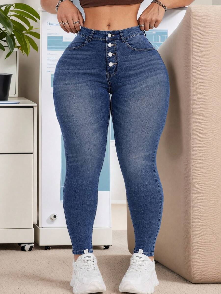 Women Jeans - Blue - View 1