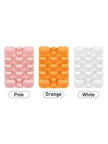 Silicone Suction Cup Phone Holder, 17pcs Silicone Single-Sided Heart-Shaped Suction Cups, Non-Adhesive Grip Design, Reusable Phone Stand, Suitable For Makeup, Fitness Display, Car And Kitchen Use. Free Attachment, Easy Adsorption On Smooth Surfaces, Single-Sided Suction Cup Design, One-Touch Attachment, No Residue - Multicolor - View 27