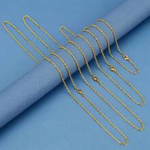 PH PandaHall 33 Ft Necklace Chains 2.2mm Golden Iron Chains Link Flat O-Shaped Chains Jewelry Chain Necklace Bracelet Jewelry Making Valentine, 3x2.2x0.6mm - Red Copper4.1x3x0.8mm - View 8