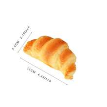 1pc Soft Bread Food Prop Model, Croissant Twisted Bread, PU Material Sample Display Product, Furniture Decor, Material, Perfect As A Gift For Family, Friends, Birthday Gift - Multicolor - View 7