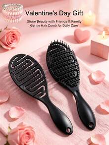 1pc Women's Dual-Use Wet & Dry Hair Brush, Air Cushion Design, Suitable For Scalp And Hair Texture, Dual-Effect For Wet & Dry Hair, Smooth Long Hair, Beauty Comb - Multicolor - View 8
