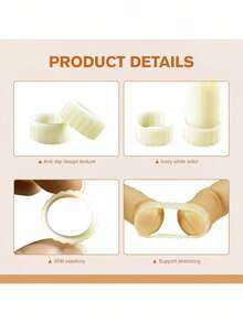 6/12/24pcs Silicone Candle Holders Designed To Prevent Slipping, Featuring Rings That Stabilize Candles & Prevent Wax Drips, With Decorative Stabilizing Sleeves For Tapered & Pillar Candles, Perfect For Party - View 5