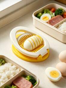 Egg Slicer, Multi-Function Egg Slicer, Kitchen Accessories, Fruit Salad Slicer, Kitchen Gadget, Egg Slicing Tool, Creative Kitchen Tool; Suitable For Slicing Hard-Boiled Eggs, Strawberries, Ham, Fruits And More - Multicolor - View 3