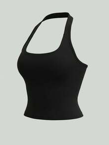 UONNOU 3 Packs Women's Sculpting Halter Tank Top, Sexy Open Back Slim Fit Sports Bra For Yoga, Gym & Casual Wear - Multicolor - View 5