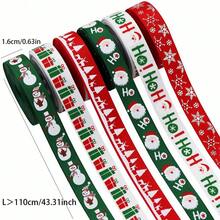 Christmas Ribbon DIY Bow Gift Wrapping Christmas Scene Woven Tape Party Colorful Ribbon - Multicolor - View 5