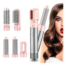 Escova Secadora de Cabelo 5 em 1 Multifuncional 110v 220v Reduz Frizz e Modela - Rosa - Visão 6