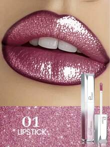 Pudaier 3pcs Metal Diamond Lip Gloss Set - Sparkling Shine, Smooth Application, Long-Lasting Color & Moisturizing, Charming Metallic Luster - 3PCS SET - View 2