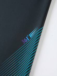 361degree 361° New Racing Swim Trunks For Men, Professional Sports Swimwear With Adjustable Waist Drawstring Black - Black - View 9