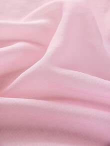 1pc And 2pcs Transparent Curtains/Minimalist Solid Color Transparent Curtains/Top Lock Ring Design/Plain Color Light Filtering Curtains/Light Balance Filtering Sunlight/Living Room Transparent Curtains/Living Room Transparent Curtains/Study Room Transparent Curtains/Cabinet Cover Curtains/Pink Curtains - Baby Pink - View 4