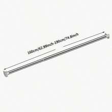 5 Sizes, Stainless Steel Adjustable Closet Rod, Suitable For Wardrobe, Room Divider Curtain Rod, Easy To Install, Suitable For Bathroom, RV, Living Room, Bedroom, Curtain Rod, Closet Hanging Rod, Clothes Drying Rod, Bathroom Accessories - Silver - View 12