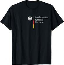 Lokale Lager,Marque,Buntdesinstitut Für Leckerbierchen Beer Beer Parody T-Shirt - 黑色 - 查看 1