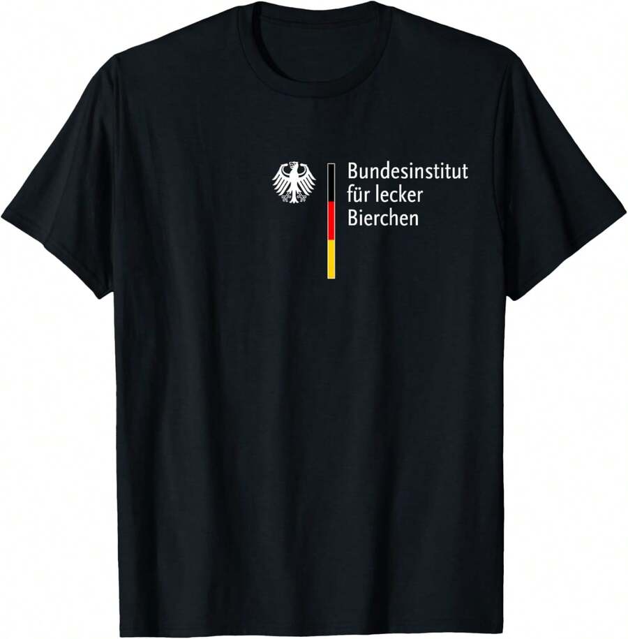 Lokale Lager,Marque,Buntdesinstitut Für Leckerbierchen Beer Beer Parody T-Shirt - 黑色 - 查看 1