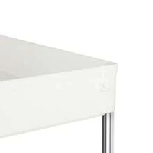 Carro multifuncional móvil de cuatro niveles – carro de almacenamiento – estante de almacenamiento estrecho y alto – ABS – diseño lateral estrecho – 4 ruedas universales – 40 x 22 x 90 cm - Blanco - Ver 4