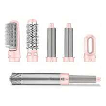 Escova Secadora de Cabelo 5 em 1 Multifuncional 110v 220v Reduz Frizz e Modela - Rosa - Visão 7