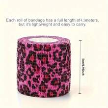 6 Rolls Assorted Colors Pet Self-Adhesive Bandages, Breathable Non-Woven Fabric Adhesive Tape, For Pet Paws And Legs Support, Easy To Tear, No Residue - Multicolor - View 5