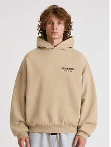 Fear Of God Essentials Fleece Hoodie (FW24) Unisex - Sand - View 2
