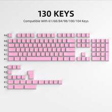MageGee 130-Key Pudding Keycaps, PBT Keycap Set Customizable Keycap Set, OEM Height, Compatible With 100%, 75%, 65%, 60% Keyboards: Pink Pudding - Pink - View 3
