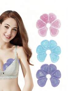 2pcs Reusable Breast Cold Compress Pads, Double-Sided Design, Cooling Gel Pads, Multi-Functional Cold/Hot Therapy Gel Bead Breast Pads, Relax Body And Mind, Relieve Breast Discomfort, Perfect Gift For Women - View 4