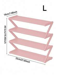 Z-Shaped Plastic Shoe Rack, Floor-Standing Multi-Functional Large Capacity Storage Organizer, Easy Assembly, Space-Saving Essential For Home And Dorm, Suitable For Living Room And Bedroom - Multicolor - View 5