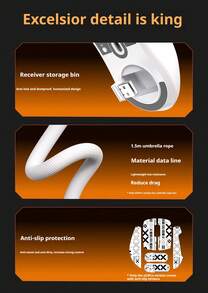 EWEADN Forwarder X23 Wireless Mouse, Gaming Bluetooth Tri-Mode Wired Mouse For Laptop And Office - View 6