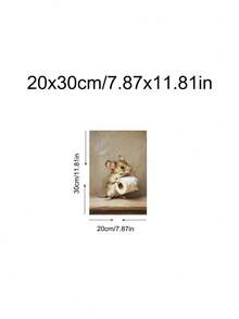 1pc Funny Mouse Holding Toilet Paper Art Print, Toilet Paper Flowers Print, Festival Gift, Suitable For Bedroom,Living Room, Bathroom,Wall Arts,Wall Decor,Home Decor,Room Decor, Canvas Wall Art, Posters, Wall Art With Frame, Optional Frame ﻿ ﻿ - 1PCS - View 13
