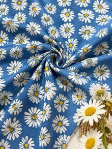 1pc Fresh Daisy Floral Series Fabric, Sewing Decorative Fabric DIY Patchwork Handmade Sewing Material, Pre-Cut Patchwork, Suitable For Quilting DIY And Beginners, Applicable For Handmade Sewing And Patchwork Decorative Material - Multicolor - View 17
