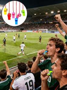 Soccer Whistles With Lanyard, 24PC Mixed Color Sports Party Favors For Kids Birthday, Referee Cheer Props - Whistle - View 4