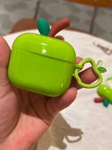 Apple 圖案半透明可愛 3D 蘋果設計 Pro 3/Pro 2/3代 藍牙耳機保護殼 2代 Apple 4 - 綠色 - 查看 8