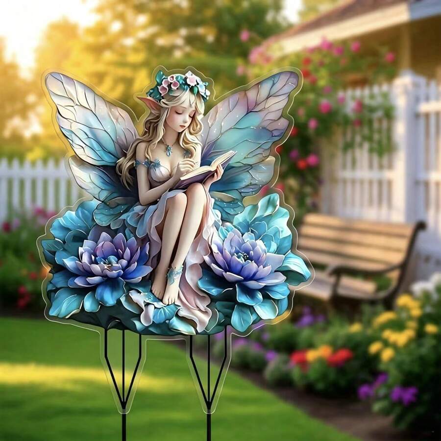 熱銷搞怪可愛翅膀仙女壓克力盆栽花卉植物裝飾地插道具 - A - 查看 1