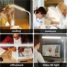 Dual Head Clip On LED Desk Lamp, Flexible Gooseneck USB Screen Monitor Light, 3 Color Temperature Dimmable Reading Light, Portable Clip Lamp For Office Drawing Study Computer Work - 1PC - View 8