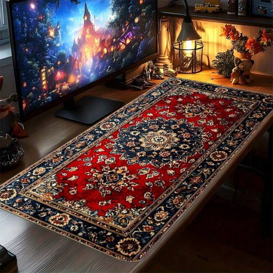 Gaming Mouse Pad, Extra Large, Non-Slip; Suitable For Home And Office Use; Gaming Mouse Pad For Esports; Durable Stitched Edges; Excellent Gift; Multiple Sizes Available; Arabic Style. - Mouse Pad - View 1