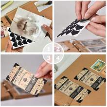 2Set (5pcs/Set) Self-Adhesive Photo Corner Stickers Picture Corners Mounts Gold Silver White - Kraft Paper Corner Stickers - View 8