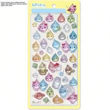 1pc 3D Embossed Water Drop Sticker (Optional Color) Cute Water Drop And Bubble Shaped Sticker With Holographic Details (Pink/Blue/Yellow/Multicolor Theme) Crystal Clear Hard Cartoon Candy Sticker Glossy PVC Waterproof Self-Adhesive Sticker Dopamine Girl Planner DIY Phone Case Decoration Sticker Suitable For Back To School, Birthday Party And Spring/Summer Creative Projects | Cute Stationery Sticker For Children, Teenagers And Girls - Multicolor - View 10