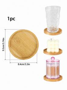1/2/3/4 PCS Pink Acrylic Bathroom Organizer Set With Lids, Clear Vanity Storage Containers For Cotton Swabs, Cotton Pads, Makeup Brushes, Beauty Sponges, Cosmetic Counter Organizer, Makeup Desk Accessories - Multicolor - View 11