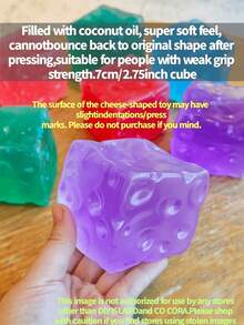Glacier Jumbo Clear Cheese Squishy Toy - Multicolor - View 26