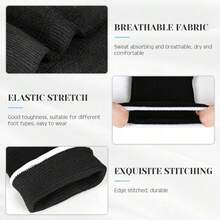 1 Pair Adult Unisex Outdoor Sports Ankle Support Protector Running Fitness Football Foot Protection Sleeve - Black - View 2