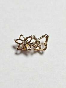 Unisex Silver & Gold Tooth Grillz Luxury CZ Rhinestone Flower Hip Hop Style Customizable Teeth Accessories For Halloween, Tooth Brush, Teeth Cleaning Tool, Dental Accessories, Travel Toothbrush - Multicolor - View 7
