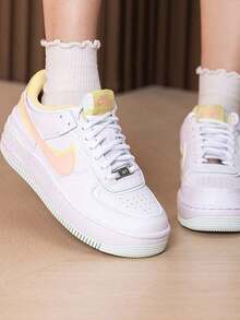 Nike Air Force 1 Shadow Versatile Comfortable Breathable Low-Top Sneakers Women's Pink White - Pink - View 1