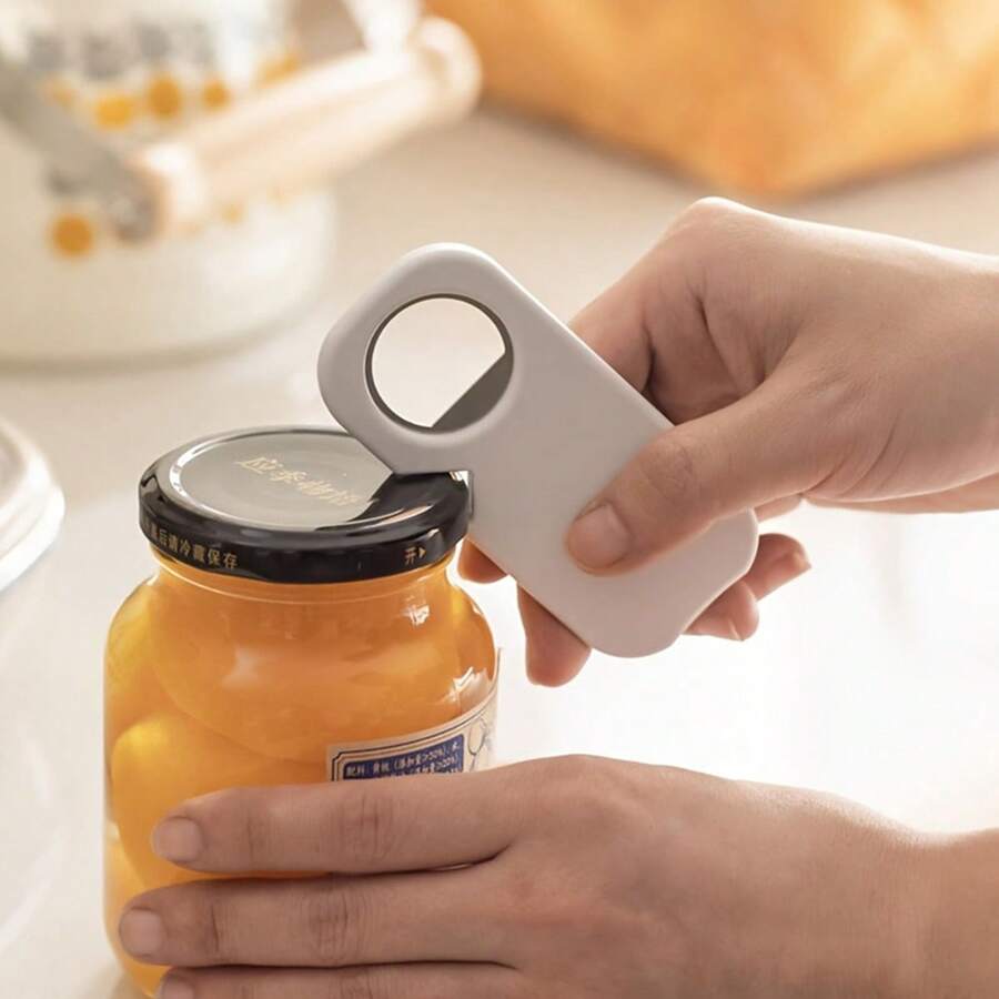 2pcs(1pc Can Opener + 1pc Lanyard) 3D Printed Can Opener, Portable Lightweight Can Opener, Compact Pocket Can Opener, Durable Can Opener For Canned Beverages, Outdoor Camping Travel Bar Kitchen Gadget Accessory