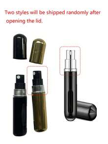 2件裝新款香水噴霧瓶，旅行迷你可充填香水噴霧器容器 5ml 底充香水瓶，便攜迷你香水分裝工具，適合男女使用，多色可選，適合作為家人與朋友的生日禮物 - 彩色 - 查看 3