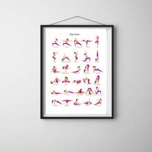 6pcs Yoga Practice Poster Set, Multiple Different Themes Yoga Poses Yoga Guide, Yoga Fitness, Weight Loss And Body Shaping Exercise, Fitness Workout, Yoga Gym Assistant, Pose Training, Yoga Enthusiasts, Yoga Auxiliary Tools, Suitable For Different People, Fitness Poster, Suitable For Room And Office Decoration - Multicolor - View 10