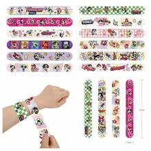 Warner Bros 6 pièces Bracelets à clip authentiques "Les Super Nanas", bracelets de fête à thème de dessin animé, en plastique durable, remplisseurs de sacs de cadeaux de fête colorés et décoratifs et cadeaux de fête, convient aux collectionneurs (styles aléatoires) - Multicolore - Voir 5
