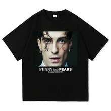 Damiano David Funny Little Fears-Shirt Damen Harajuku Ästhetik Next Summer-Shirt Hochwertige Vintage-Shirts - X300-1 weiß - Übersicht 1
