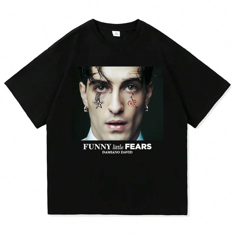Damiano David Funny Little Fears-Shirt Damen Harajuku Ästhetik Next Summer-Shirt Hochwertige Vintage-Shirts - X300-1 weiß - Übersicht 1