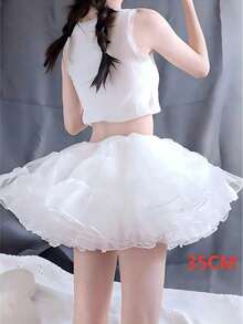 1pc/2pcs Lolita Bridal Petticoat, Featuring A Four-Layer Design To Create A Voluminous Silhouette. Suitable For Church Wedding Seasons, Wedding - White - View 3