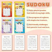 兒童數獨拼圖活動書，由淺入深的邏輯挑戰，單本練習冊，可選 3-6 歲 6-9 歲 9-12 歲 12+ - 數獨 - 25 - 查看 3