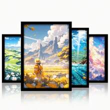 1 Caja 1000 Piezas Rompecabezas, 70cm*50cm Pintura al Óleo Paisaje, Alivio del Estrés para Adultos, Arte Decorativo, Adecuado para Adolescentes para Aliviar el Estrés, Regalo de Fiesta, Ejercitar la Capacidad de Pensamiento, Regalo Perfecto (Regalo del Día de San Valentín, Regalo de Cumpleaños) - Multicolor - Ver 3