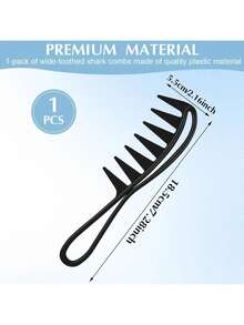 1/2/3/4pcs Wide Tooth Comb Double-Sided Hair Comb, Large Tooth Curling Comb, Hair Styling Tool, Hair Styling Accessory, Suitable For Women And Men, Curly Wet Wavy Hair Styling - Multicolor - View 9